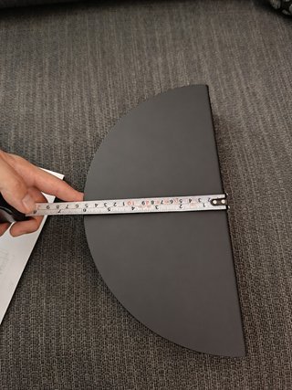 Prateleira de Parede Semicircular Preta