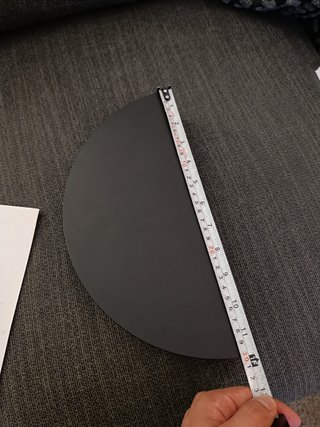 Prateleira de Parede Semicircular Preta