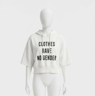 Sudadera Blanca Clothes Have No Gender