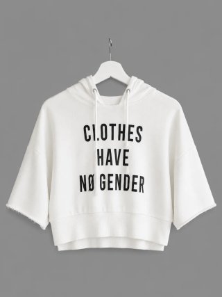 Sudadera Blanca Clothes Have No Gender