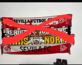 Bufanda Sevilla FC Roja y Blanca