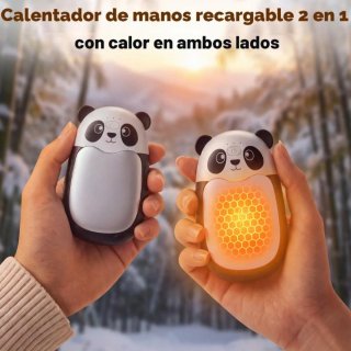 Calentador de manos panda recargable