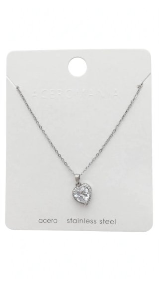 Collar Corazón de Circonitas Aceromania