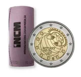 Moneda Portugal 2€ Rotary 2026