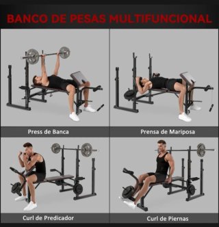 Banco multifuncional 300 kg