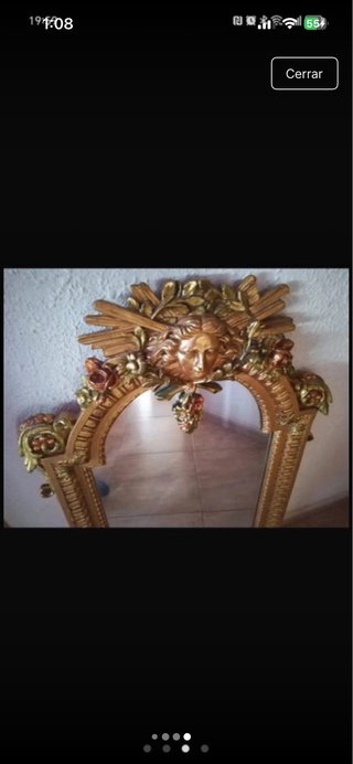 Espejo Antiguo Dorado