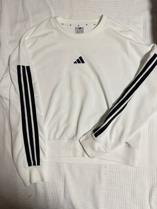 Sudadera Adidas Blanca 3 Bandas