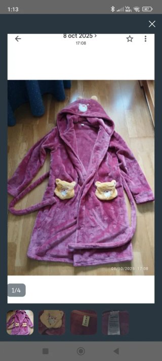 Bata de invierno con capucha