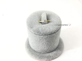 anillo oro 18k con piedra con circonita
