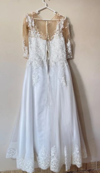 Vestido de Novia Encaje y tul.