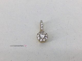 colgante oro 18k con piedra con circonita