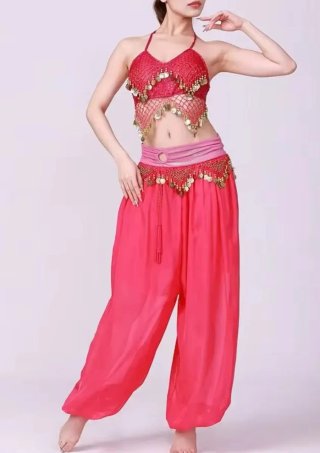 Traje Danza Vientre Fucsia Talla Única