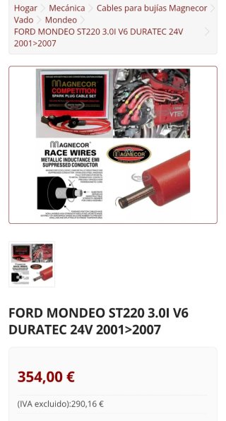 Cables de Bujía Magnecor KV85 Ford Mondeo ST220