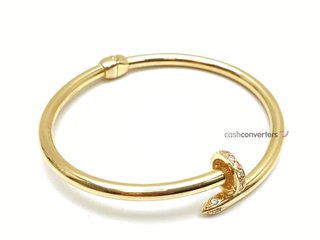 brazalete oro 18k con piedra con circonita