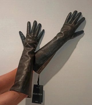 Guantes 100% piel efecto Cocodrilo