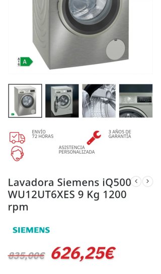 Lavadora Siemens iQ500 8kg