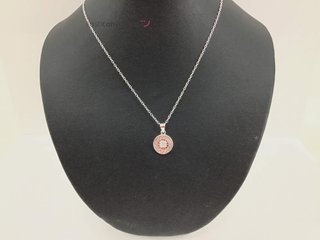 collar plata 925mm con piedra con circonita 19 3.5cm