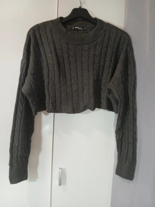 Jersey Corto de Punto Pull&Bear Gris
