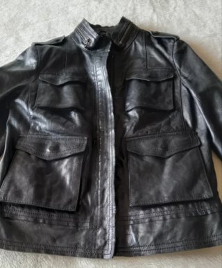 Chaqueta Piel Hoss Intropia Negra