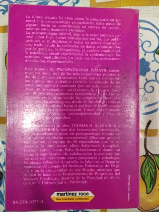 Psicopatología infantil