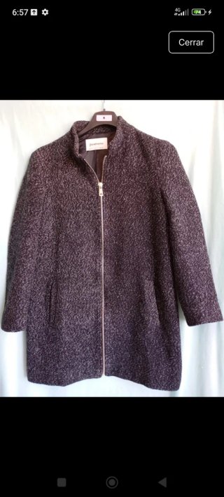 Chaquetón Stradivarius Gris Talla L