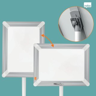 NOBO Premium Plus Expositor A4 Cerradura 76‑126cm