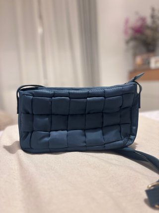 Bolso Bandolera Cortefiel Azul Petróleo