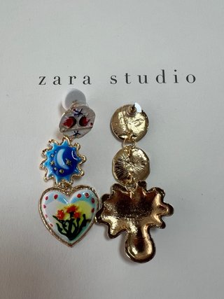 Pendientes Asimétricos Zara Palmera