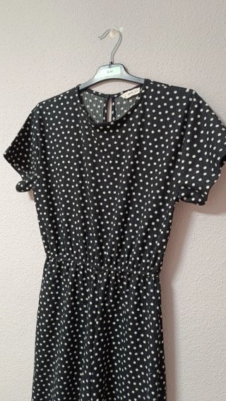 Mono Mango lunares negro blanco Talla S