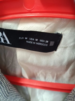 Blazer Zara Gris Talla M