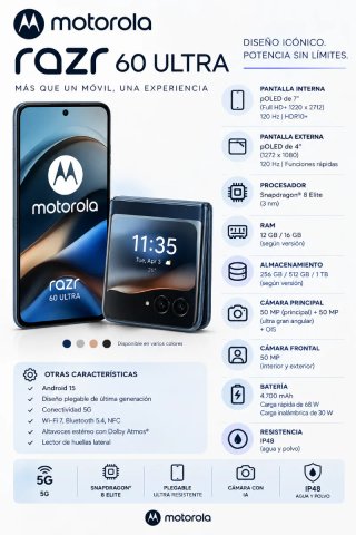 Motorola Razr 60 Ultra (16/512GB)//NUEVO!!CAMBIOS!