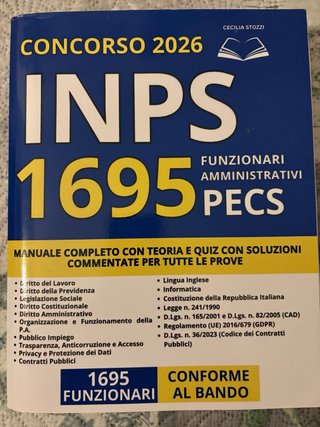 Concorso INPS - Funzionari PECS 1695 Posti: Man...