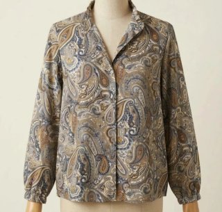 Camisa Manga Larga Estampado Paisley Talla L