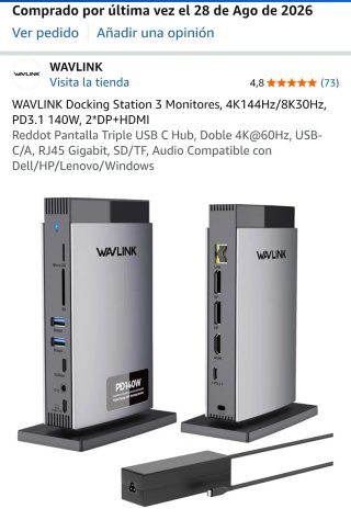 Stazione WAVLINK per 3 monitor 4K