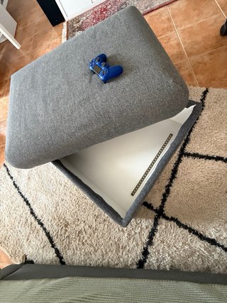 IKEA VIMLE reposapiés con almacenaje gris