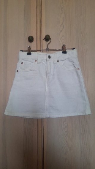 Falda vaquera blanca