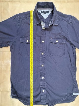 Camisa Tommy Hilfiger Manga Corta Azul Marino Tall
