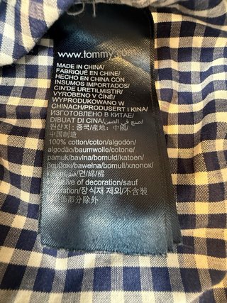 Camisa Tommy Hilfiger cuadros manga corta XL