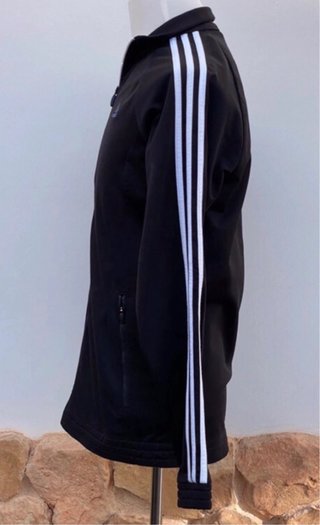 Sudadera Adidas Negra con Rayas Blancas