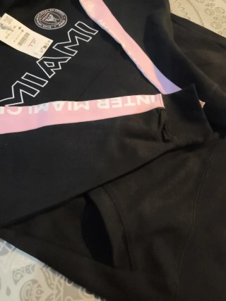 Sudadera Zara Miami Negra y Rosa Unisex 13-14 años