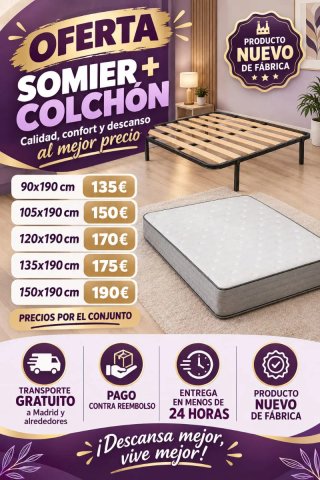 Conjunto de Somier y Colchón