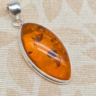 Colgante Ámbar Báltico Plata 925