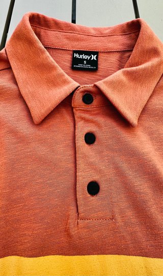 Camiseta Hurley Talla S Rayas Naranja y Amarillo