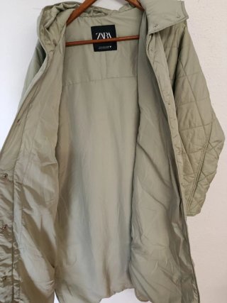 Chaqueta Acolchada Zara Verde Talla S