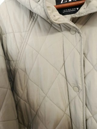 Chaqueta Acolchada Zara Verde Talla S