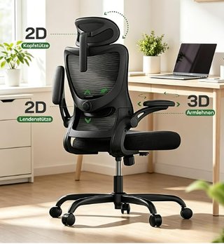 Silla de Oficina Ergonómica Marsail MSOC10 Negra