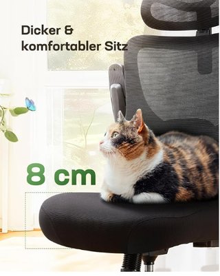 Silla de Oficina Ergonómica Marsail MSOC10 Negra