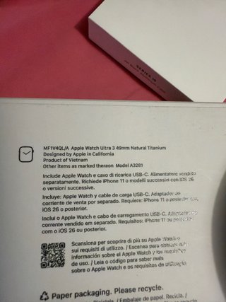 Apple Watch Ultra 3 Titanio Natural