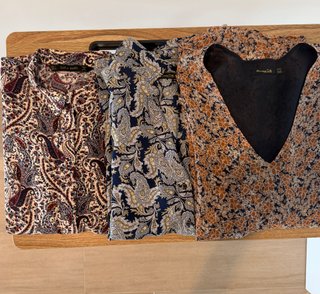 Lote 3 Blusas Estampadas Massimo Dutti y Zara