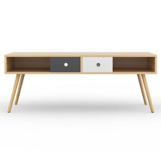 Mesa baja de madera con cajones